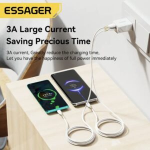 Кабель ESSAGER ES-X38 USB Type-C 3A 1м