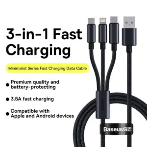 Кабель Baseus Fast Charging 3-в-1 3.5A