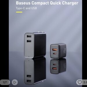 Мережевий зарядний пристрій Baseus PD20W / QC3.0 (USB-A/Type-C) CCCPUE