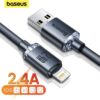 USB кабель Baseus Crystal Shine Series Fast Charging Data Cable USB to iP 2.4A CAJY000001