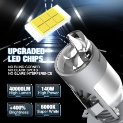Комплект LED лінз REDCAR H4 20000K 20000Lm 60W 9-32v