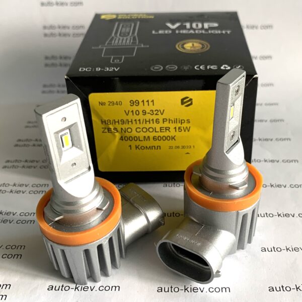 Комплект LED ламп GLOBAL SOLUTION V10PHL H8 H9 H11 6000K 4000Lm 30W 9-32v