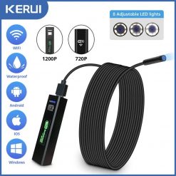 Ендоскоп KERUI 720P Wi-Fi для IOS Iphone та Android діаметром 8 мм водонепроникний м'який кабель, з підсвічуванням 1 m