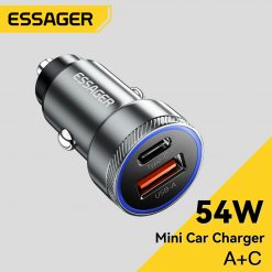 Автомобільний зарядний пристрій ESSAGER ES-CC11 54W USB+Type-C 12-24v