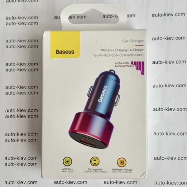 Автомобільний зарядний пристрій Baseus Magic Series Dual Quick Charge Car Charger QC 4.0 45W USB + Type-C Червоний модель BS-C20C-X