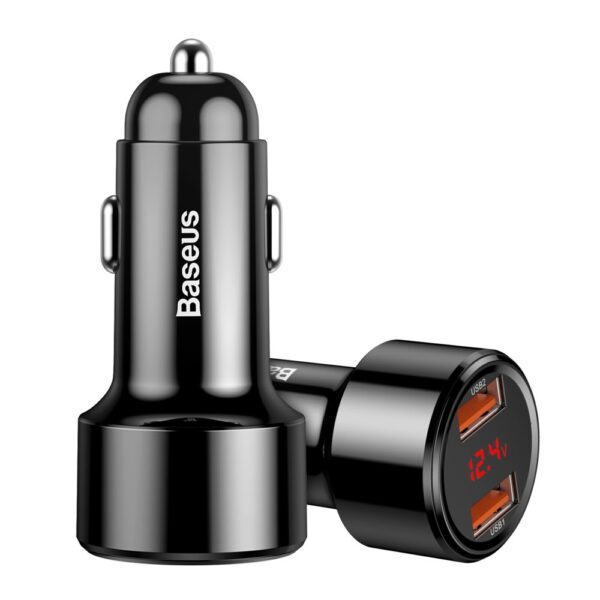 Автомобільний зарядний пристрій Baseus Magic Series Dual Quick Charge Car Charger 45W 2USB Чорний модель BS-C20A-X