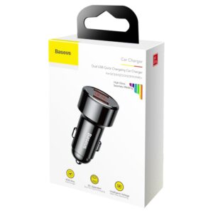 Автомобільний зарядний пристрій Baseus Magic Series Dual Quick Charge Car Charger 45W 2USB Чорний модель BS-C20A-X