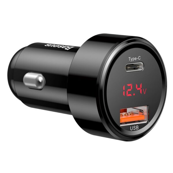 Автомобильное зарядное устройство Baseus Magic Series Dual Quick Charge Car Charger QC 4.0 45W USB + Type-C Черный BC-C20C-X