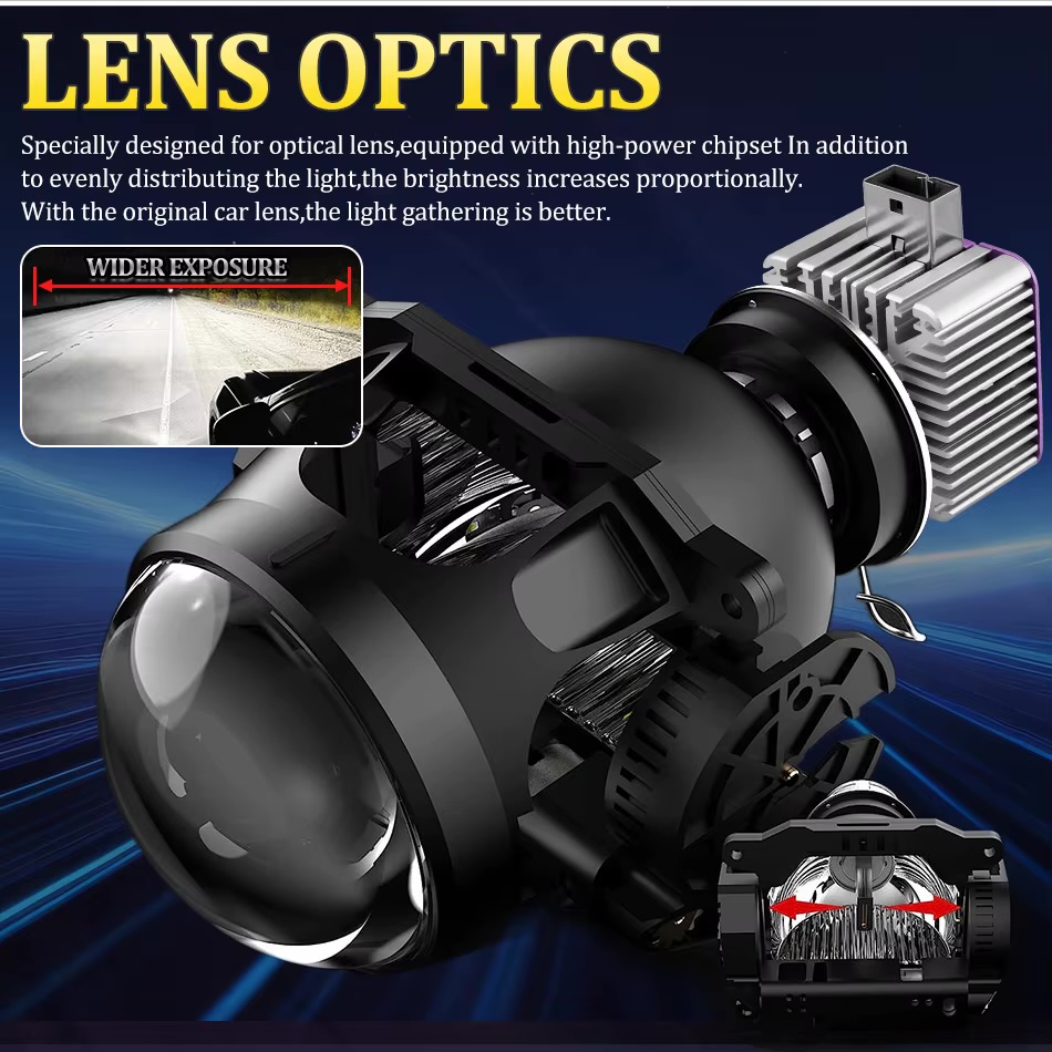 D1S/R led лампи Dualvision FKS QC 9570(CSP) 6000K 30000Lm 120W 12v CANBUS 2 шт - Зображення 4