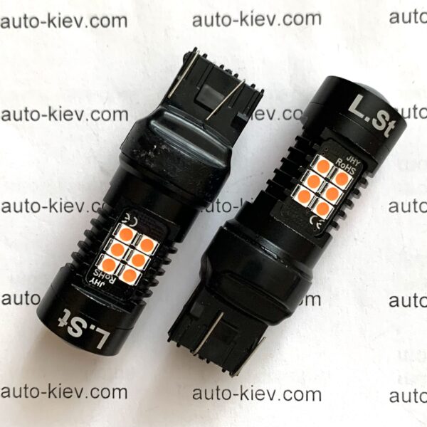 Світлодіод W21/5W(W3*16d) T20(7443) 18smd 3030 червоний 2 шт