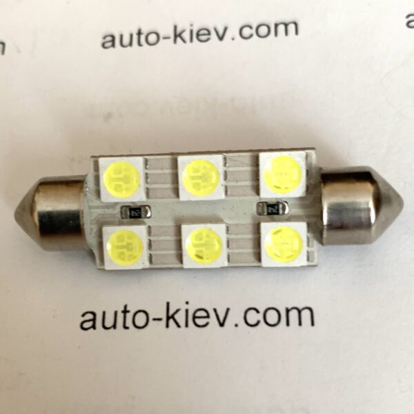 LED C5W (Festoon 13×41) 6smd 5050 SV8.5 12v 360Lm 1 шт.