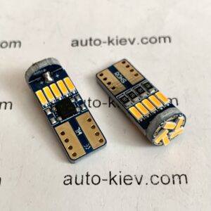 світлодіод Т10(W5W) 15smd 3014 CANBUS (обманка) 12v помаранчевий