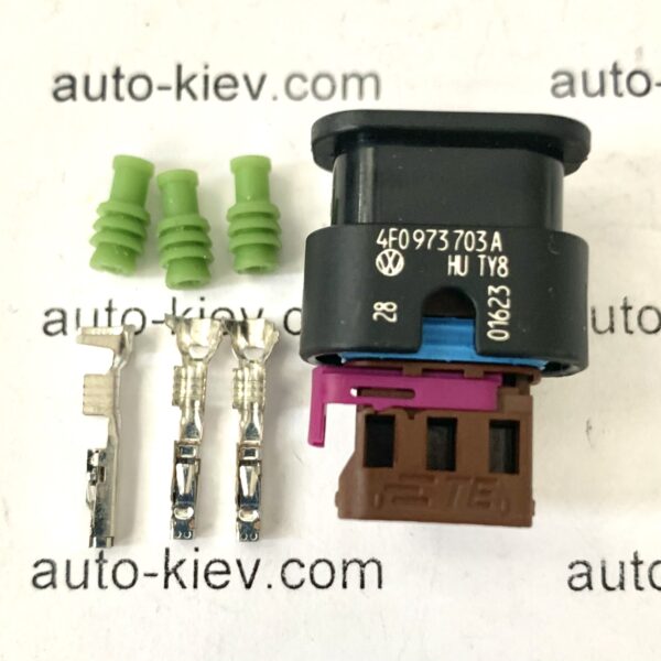 AUDI VW 4F0973703A роз’єм 3 pin 1.2 mm оригінал (без дроту) нове