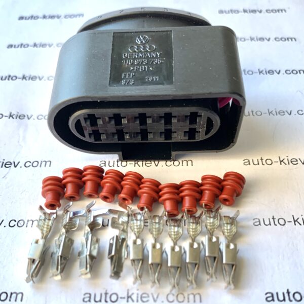 AUDI VW 1J0973735 роз'єм 10 pin 2.8 mm FEP GERMANY оригінал (без дроту)