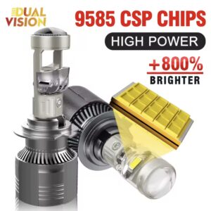 H7 Led Mini Projector DUALVISION  D9S 9585CSP 6000K 100000Lm 120W 12v Canbus 2 шт