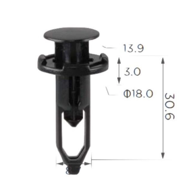 Кліпса розпірні Toyota, Lexus, 5216116010, 5216102020, 5216144010O, 521610K040, (C611), N1121.