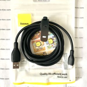 USB кабель Baseus Pudding Series USB-A to Lightning TPE Fast Charging 2.4A black (CB000052) 2m