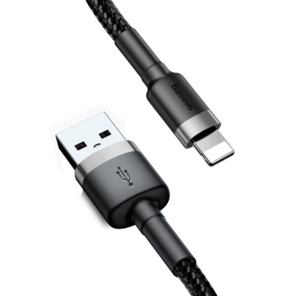 USB кабель Baseus Cafule for Ligtning 2,4A Black-grey CALKLF-BG1 3m