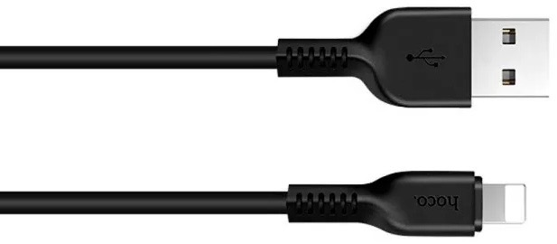 Кабель Hoco X20 Flash Сharging Lightning Cable black 3м