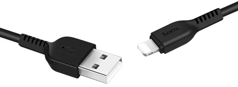 Кабель Hoco X20 Flash Сharging Lightning Cable black 3м
