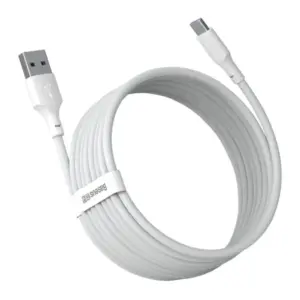 Кабель Baseus Simple Wisdom Data cabel Kit USB Type-C 5A (2 шт.) White 1.5m (TZCATZJ-02)