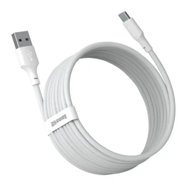 Кабель Baseus Simple Wisdom Data cabel Kit USB Type-C 5A (2 шт.) White 1.5m (TZCATZJ-02)