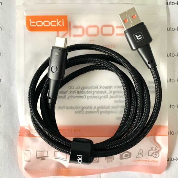 Кабель Toocki TQ-X02 USB-Type C PD 6A Black 1m (TXCT-YY01)