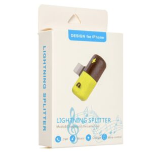 Перехідник - розгалужувач AUDIO Shot 'DOUBLE Lightning Jacks' Lightning - Lightning Power + Lightning Audio