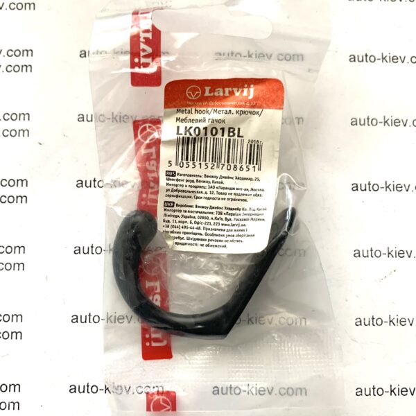 Гачок меблевий Larvij LK0102BL черный