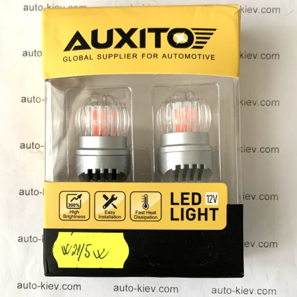 Світлодіод W21/5W AUXITO LED T20(7443) яскравий червоний 2 шт