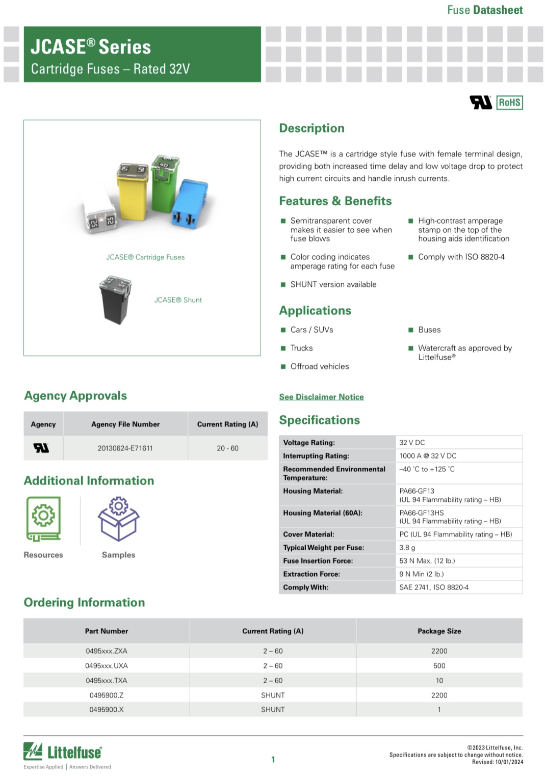 Запобіжник JCASE Littelfuse