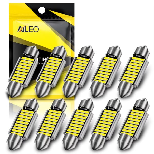 LED C10W (Festoon 13×41) AILEO 33smd 3014 SV8.5 2400Lm 12v CANBUS драйвер 1 шт.
