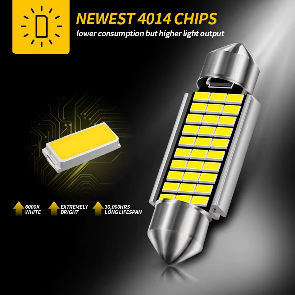 LED C10W (Festoon 13×41) AILEO 33smd 3014 SV8.5 2400Lm 12v CANBUS драйвер 1 шт.