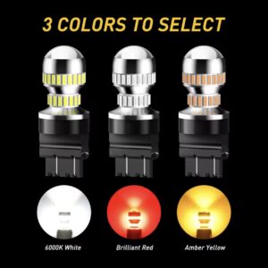 Світлодіод W21/5W AUXITO LED 7443 супер яскравий ЧЕРВОНИЙ canbus 2 шт