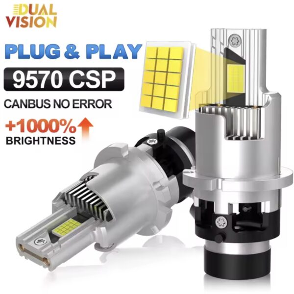 D2S/R led лампи Dualvision 9570(CSP) 6000K 100000Lm 170W 12v CANBUS 2 шт