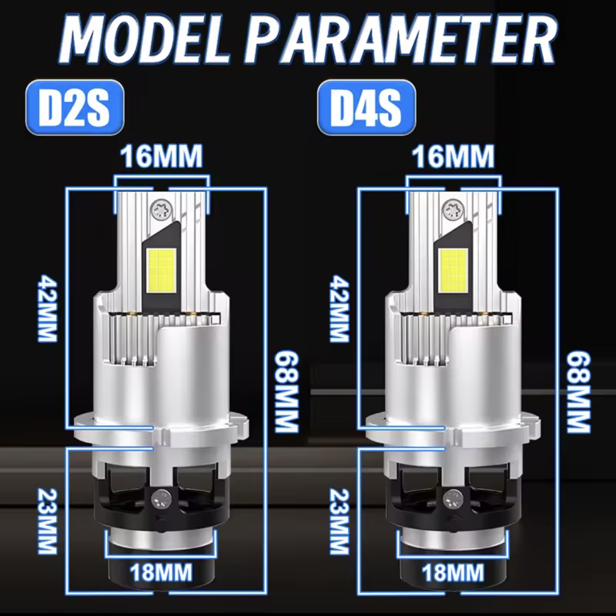 D2S/R led лампи Dualvision 9570(CSP) 6000K 100000Lm 170W 12v CANBUS 2 шт