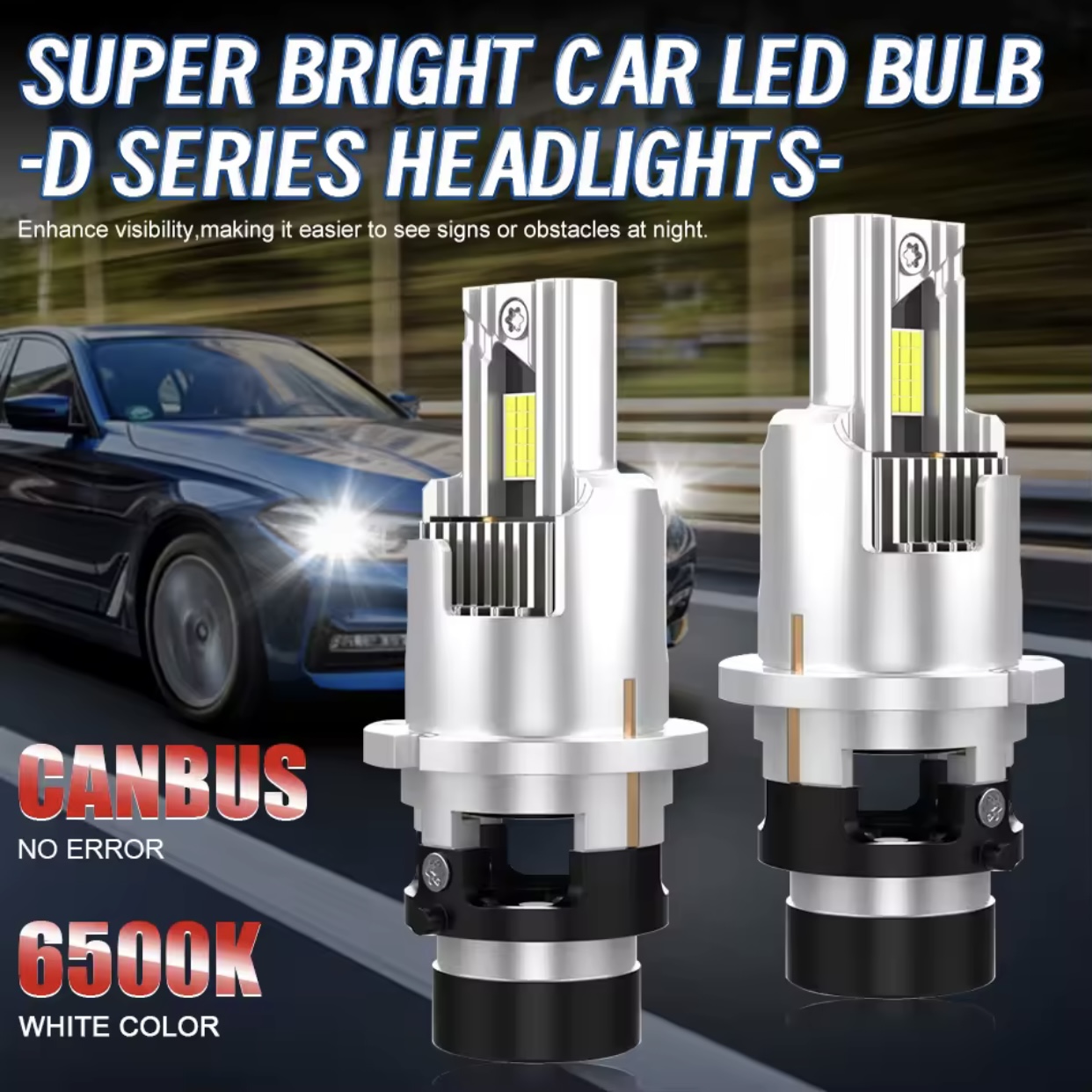 D2S/R led лампи Dualvision 9570(CSP) 6000K 100000Lm 170W 12v CANBUS 2 шт