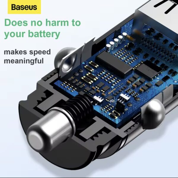 Автомобільний зарядний пристрій Baseus PD 3.0/2.0 30W/5A 12-24v модель BS-C16C1-X
