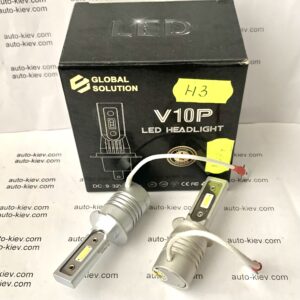 H3 led лампи GLOBAL SOLUTION V10 Philips ZES 6000K 8000Lm 30W 9-32v 2 шт