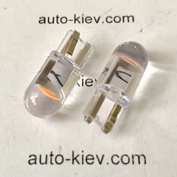 світлодіод T10(w5w) COB прозорий (рожевий) 12v