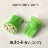 світлодіод T10(w5w) 7smd 3014 60Lm зелений 12v 1 шт