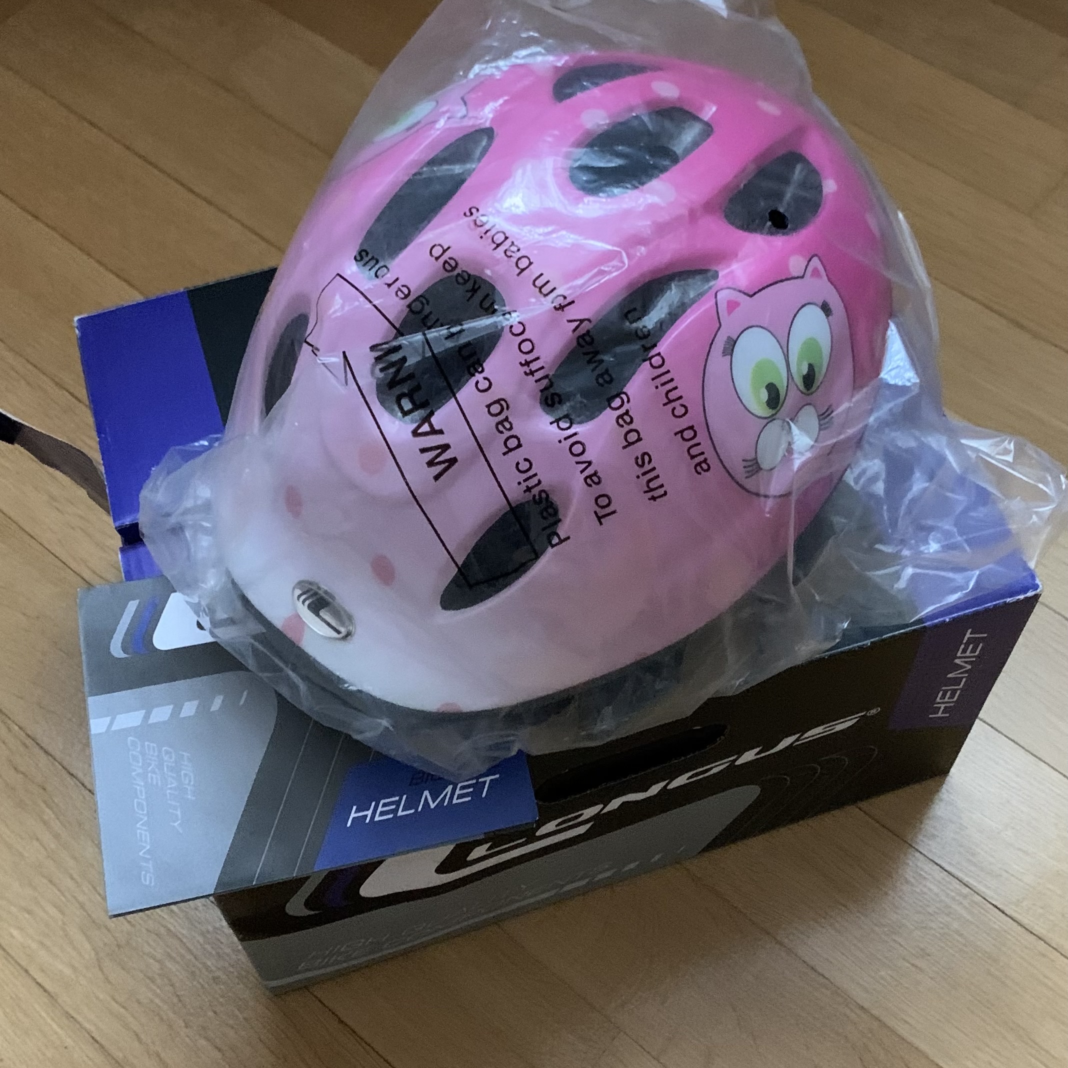 Шолом дитячий Longus FUNN 2.0 XS 48-54cm Pink Cat, рожевий нове