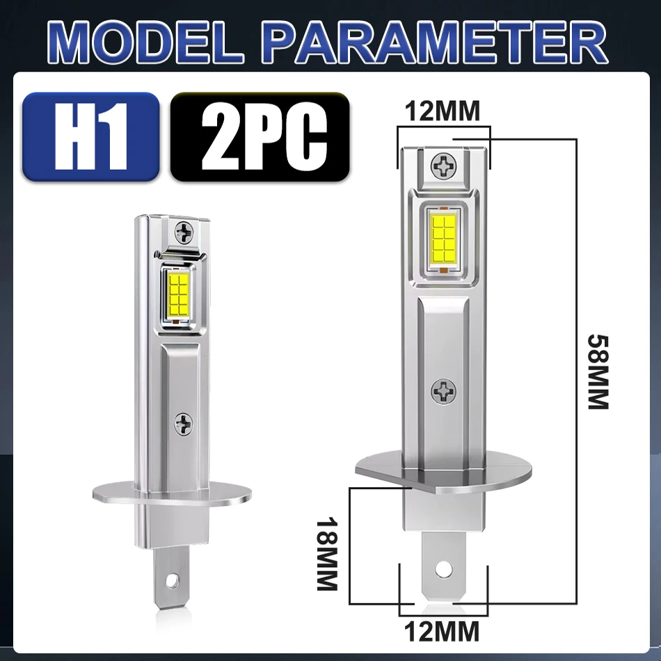H1 led лампи DUALVISION 3000K 7585(CSP) 20000Lm 60W 9-36v CANBUS 2 шт жовта