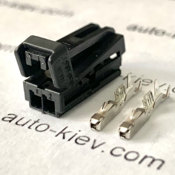 VW AG 8W0971832 (TE 1563333-1) роз’єм 2 pin 0.63 mm, Hungary оригінал нове (без дроту) - Зображення 2
