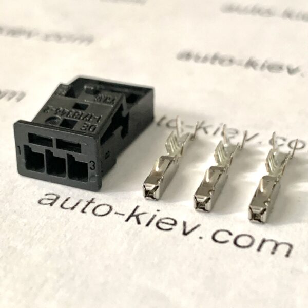 VW AG 1C0973119B (TE 1-1718346-2) роз’єм 3 pin 0.63 mm оригінал нове (без дроту). - Зображення 2