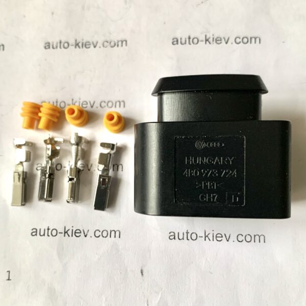 AUDI VW 4B0973724 роз’єм 4 pin 2.8 mm HUNGARY оригінал (без дроту) - Зображення 2