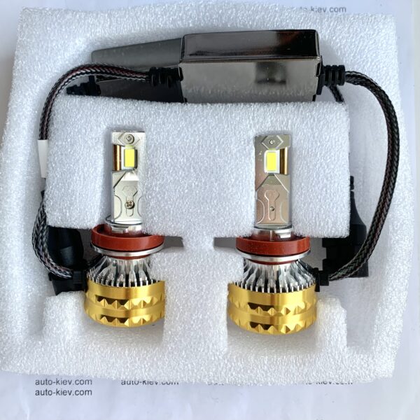H11/H8/H9 led лампи Dualvision K80 9570(CSP) 6000K 30000Lm 220W 9-16v CANBUS 2 шт - Зображення 2
