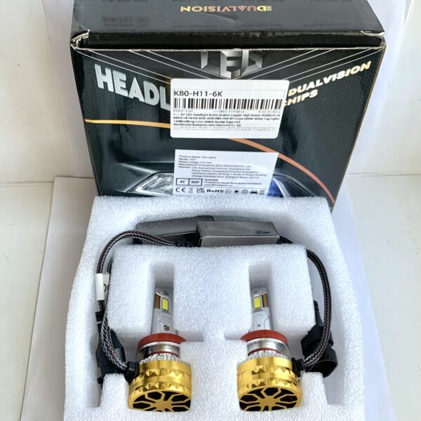 H11/H8/H9 led лампи Dualvision K80 9570(CSP) 6000K 30000Lm 220W 9-16v CANBUS 2 шт - Зображення 3
