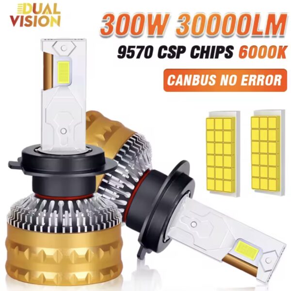 H11/H8/H9 led лампи Dualvision K80 9570(CSP) 6000K 30000Lm 220W 9-16v CANBUS 2 шт