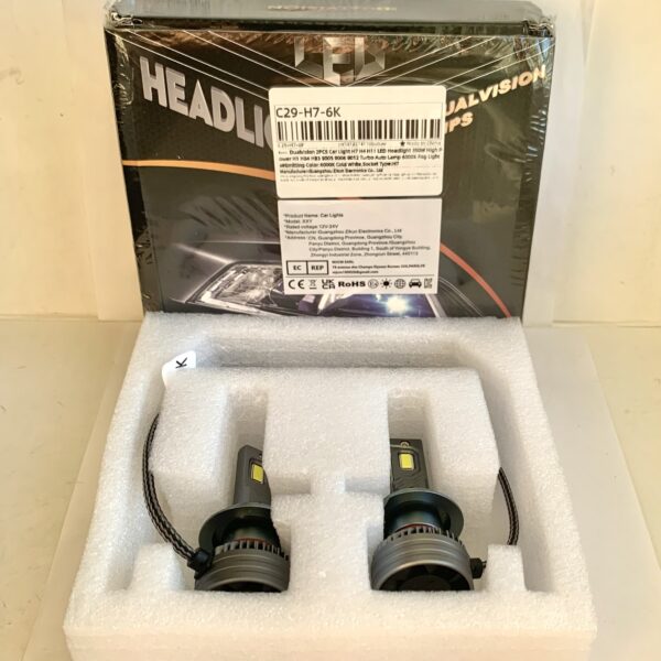 H7 led лампи Dualvision C29 9094(CSP) 6000K 30000Lm 220W 9-16v CANBUS 2 шт - Зображення 3